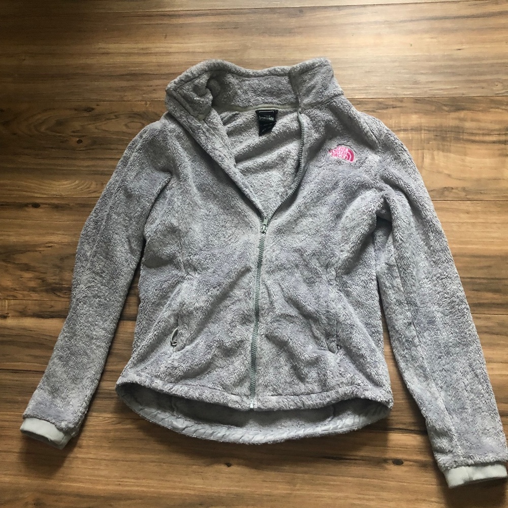 Northface jacket grey Breast cancer awareness